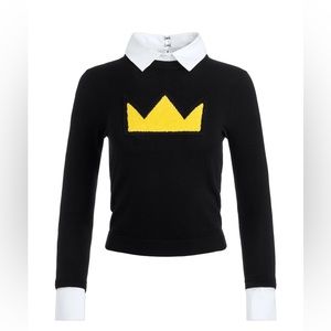 A+O X BASQUIAT PORLA COLLARED SWEATER